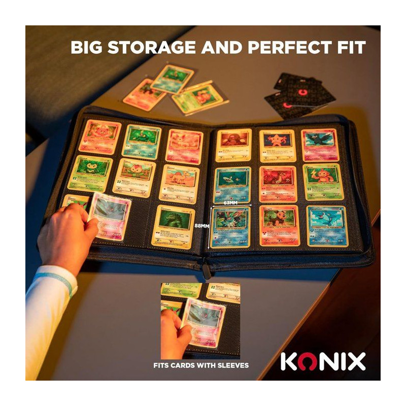 Album Premium 360 cartes à collectionner - Konix - 9 pochettes 63 x 8