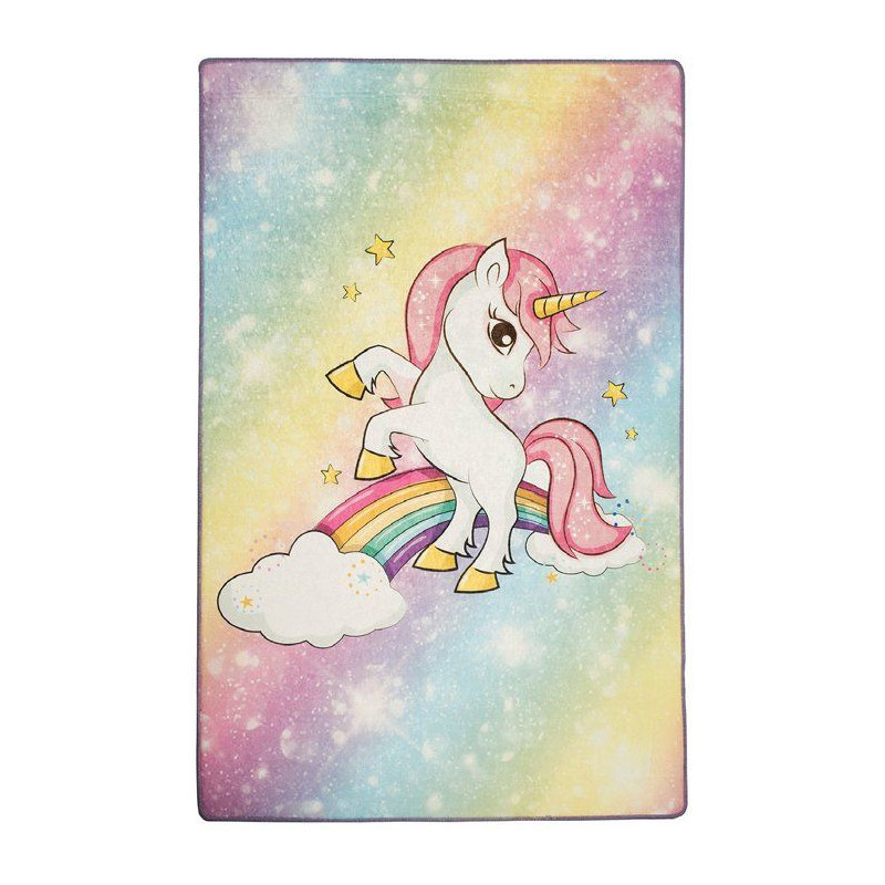 Tapis enfant Licorne 140 x 190 cm - Épaisseur : 10 mm - 700 g/m² - R