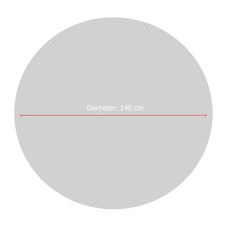 Tapis rond 140 cm - Chambre enfant - Polyester - 700 g/m² - Toucher d