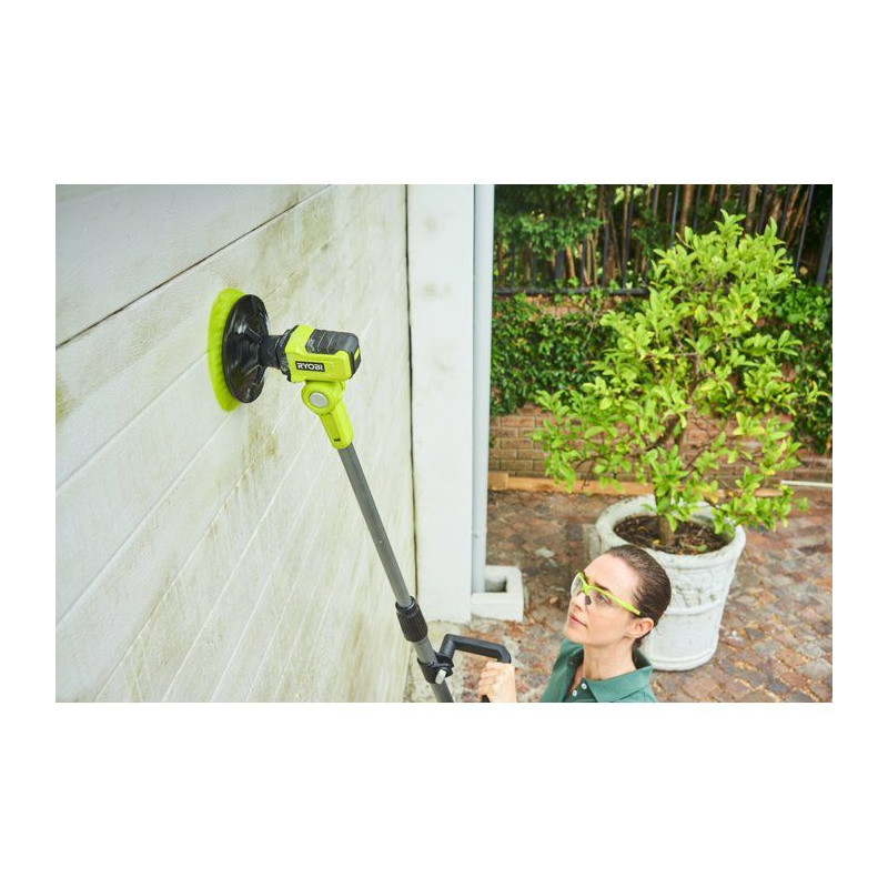 RYOBI Brosse télescopique 18V ONE+ nettoyage multisurface - batterie
