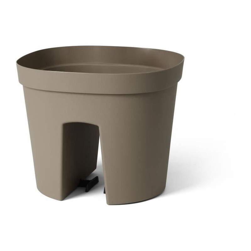 Balustrade pot - GARDEN ID Smile - Taupe 30 cm - Fits all balustrades