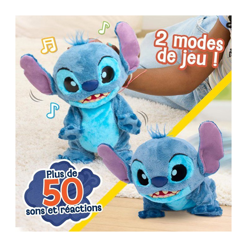 Peluche interactive STITCH Double Trouble - 36 cm - Plus de 50 sons et