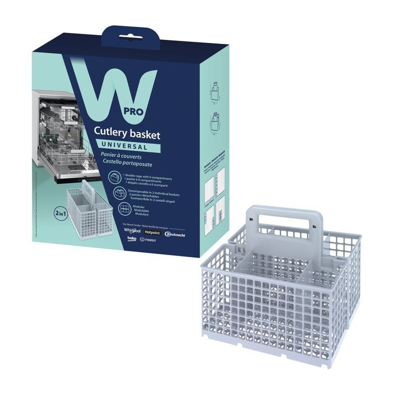 Panier à couverts lave-vaisselle - WPRO - DWB304 - Universel - Modula