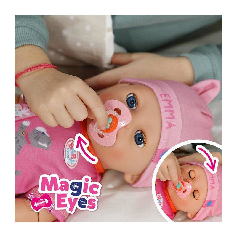 Poupon Emma - BABY BORN - 43 cm - Click & Play - 10 Fonctions + 8 acce