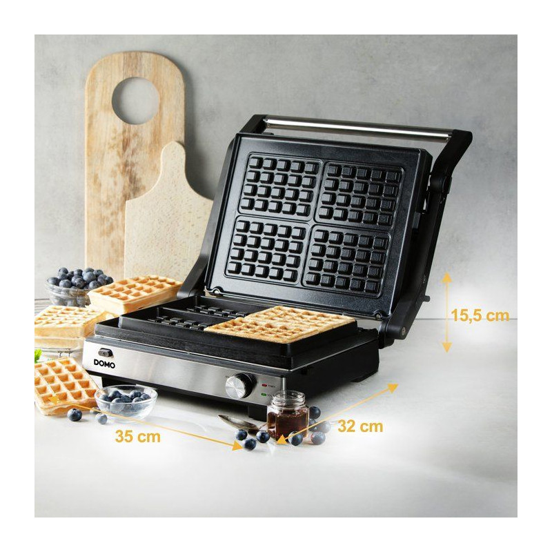 Gril de contact multifonction 2 en 1 - DOMO - DO9287G - Gril et gaufri