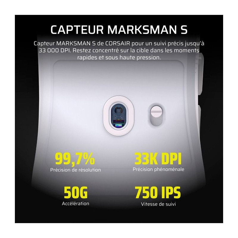 Souris Gamer - Sans Fil - Corsair - SABRE v2 PRO Ultralight - Noir