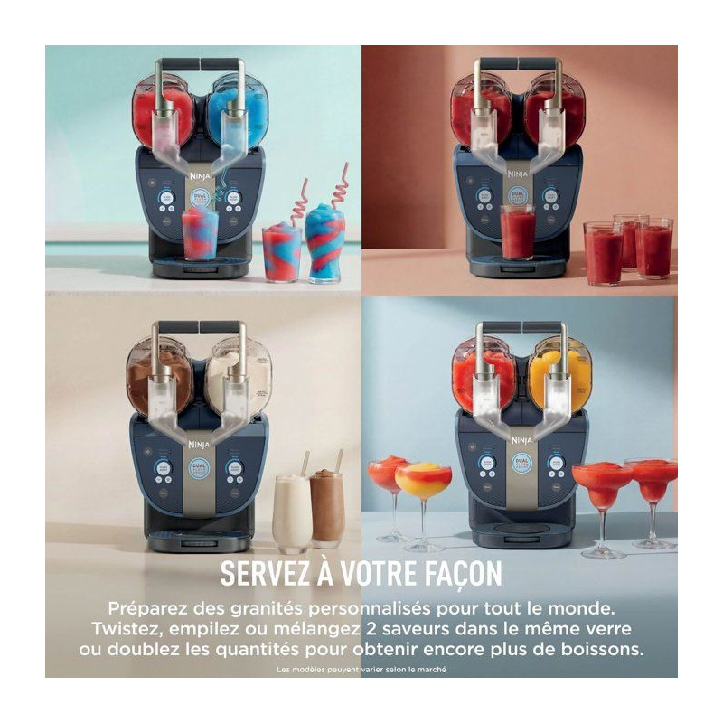 Machine a granita - Ninja - SLUSHi TWIST FS701EUBL - 2 bacs 4,4L - Tec