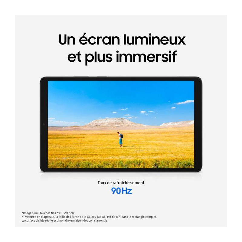 Tablette tactile Samsung Galaxy Tab A11 écran 8,7" 64 Go Gris + Etui