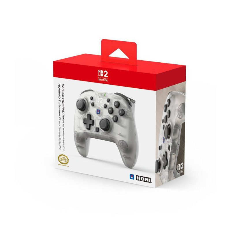 Manette - Nintendo Switch 2 - Horipad Turbo Frost - Sans fil - Blanc e