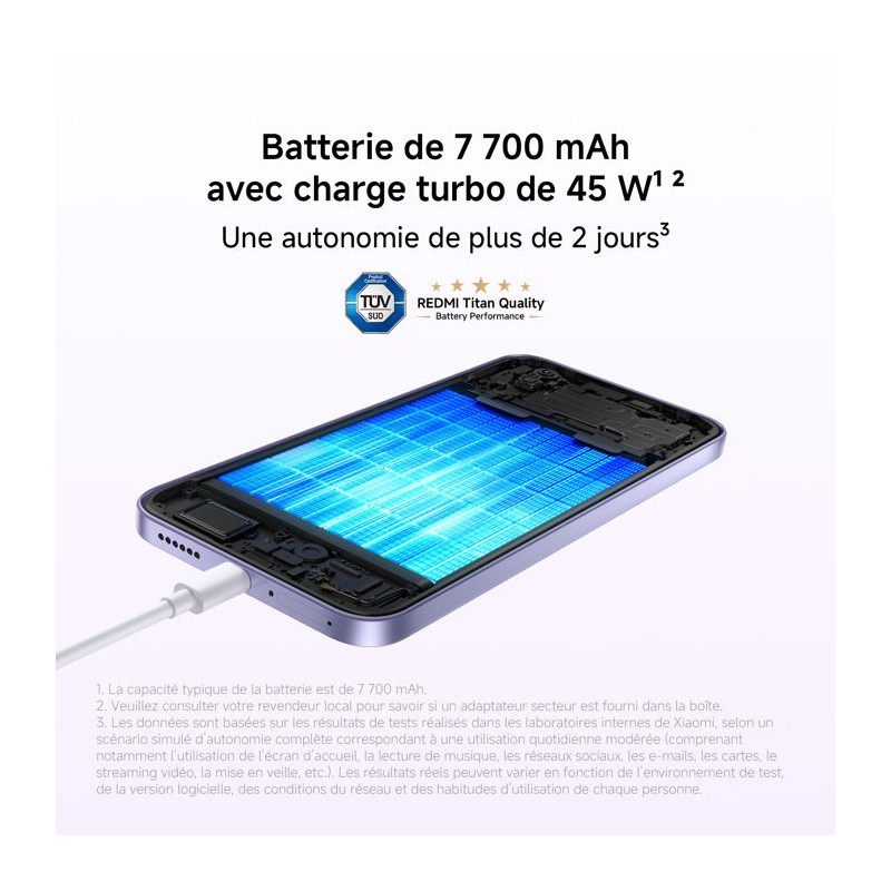 Smartphone - XIAOMI - Redmi Note 17 5G - 6Go RAM - 128Go - Violet