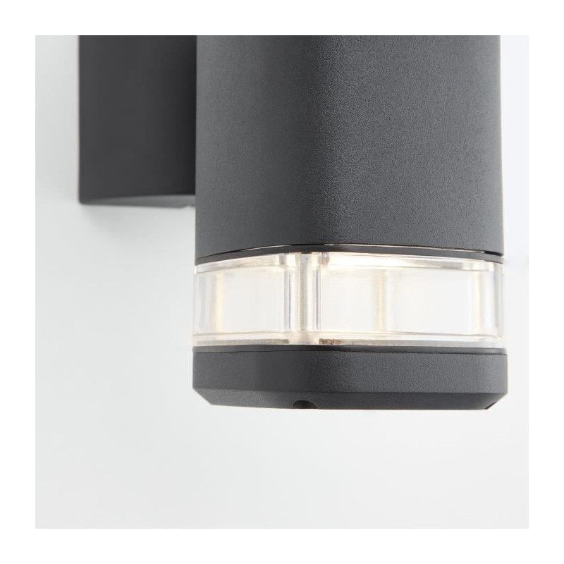 Applique extérieure - JANDY - noir - métal/verre - GU10 max 18W - IP