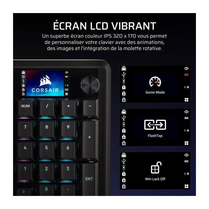 Clavier Gamer - Mécanique MLX Plasma - Corsair - VANGUARD 96 WIRELESS