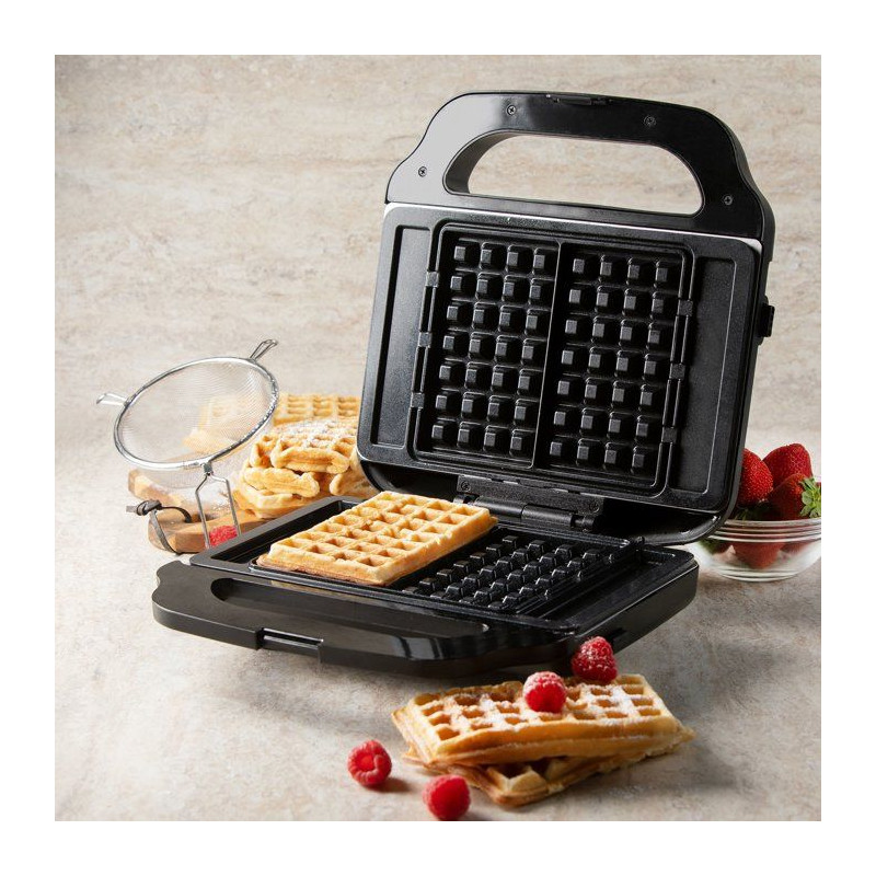 Appareil croque-gaufre-gril 3 en 1 - DOMO - DO9291C - Plaques amovible
