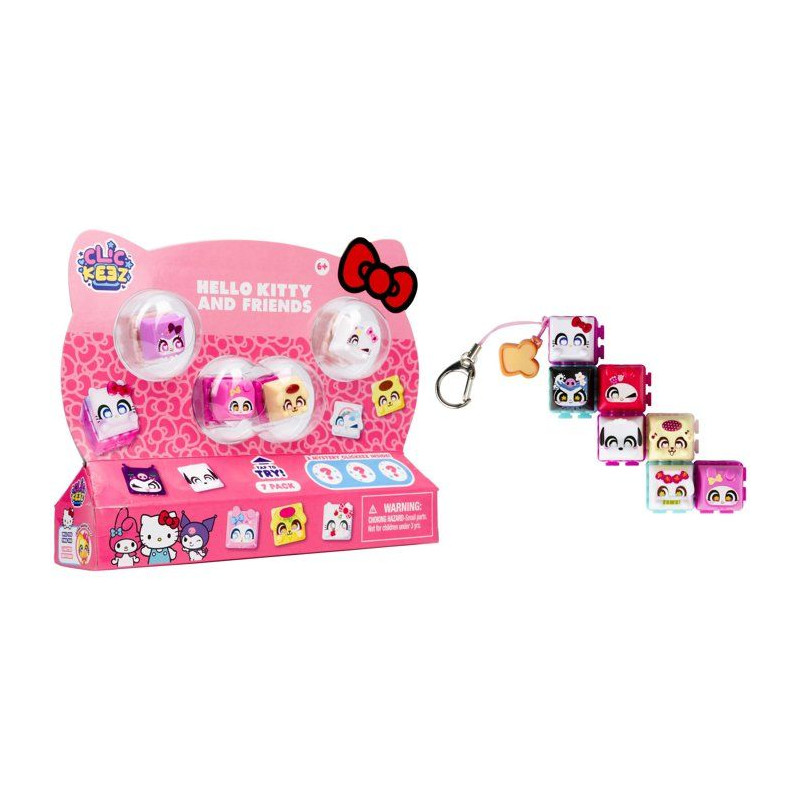 Clickeez Hello Kitty 7-Pack - jouet collection - GOLIATH - licence Hel