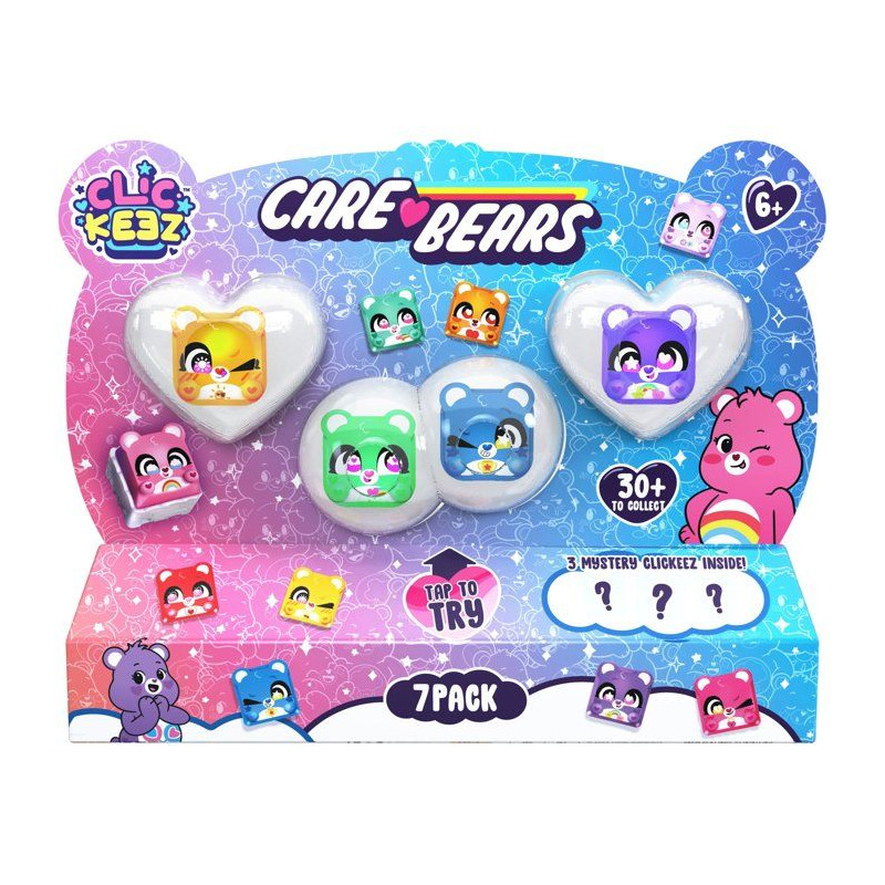 Clickeez Care Bears 7-Pack - jouet collection - GOLIATH - licence Biso