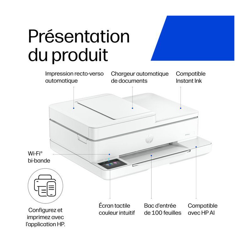 Imprimante tout-en-un HP Envy 6530 Jet d'encre couleur - Copie Scan -