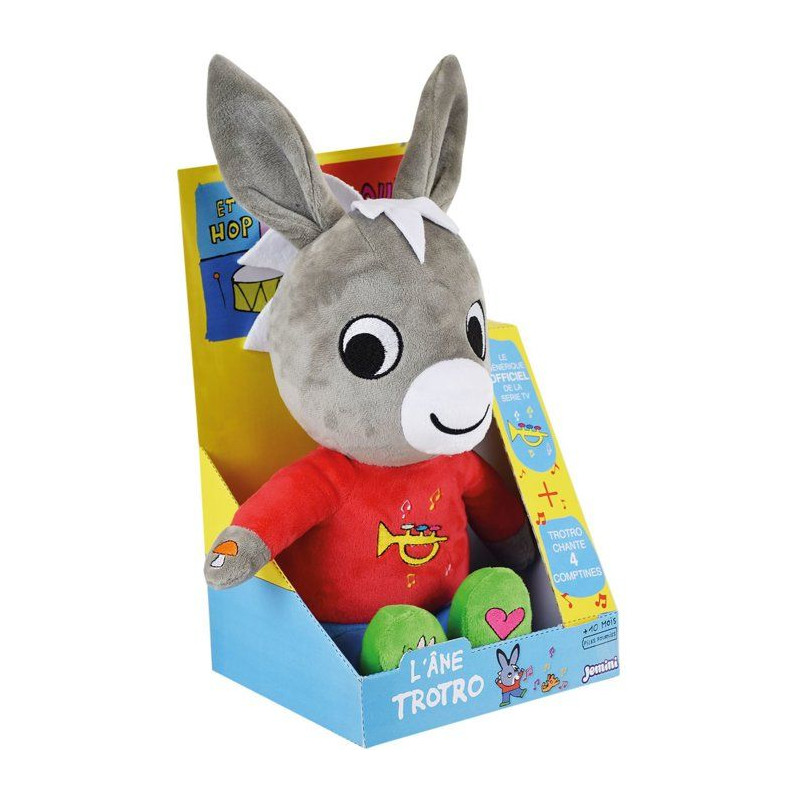 Peluche interactive - Trotro - JEMINI - 40 cm - 4 comptines - Licence