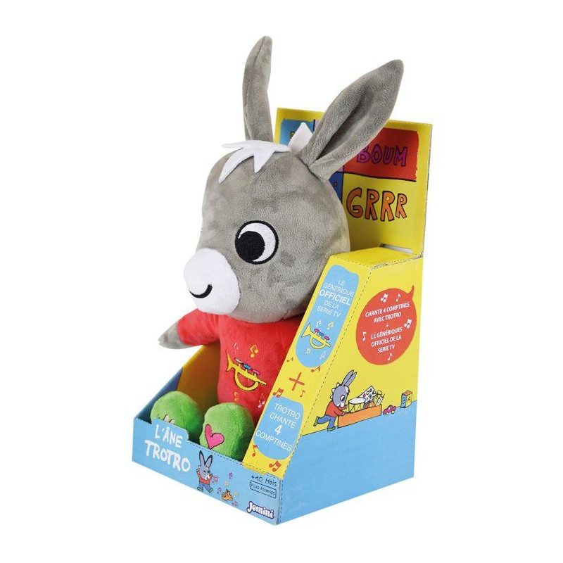 Peluche interactive - Trotro - JEMINI - 40 cm - 4 comptines - Licence