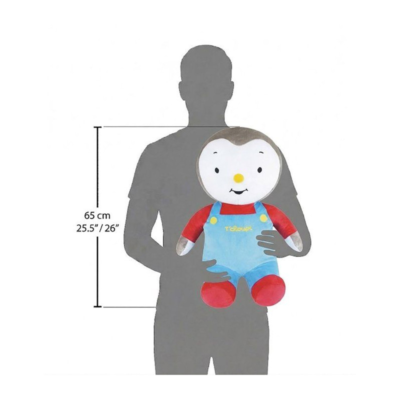 Peluche géante XXL - T'Choupi - JEMINI - 65 cm - Grande taille - Lava