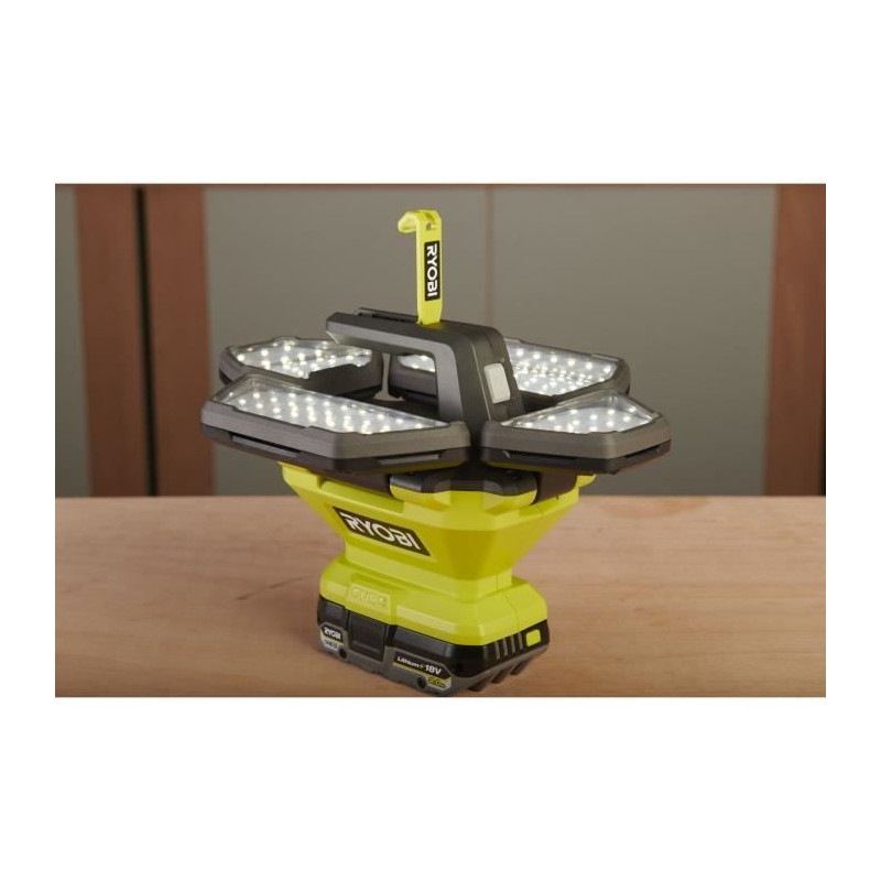 Spot LED 360° - RYOBI - 18V - 3 intensités : 3 500 / 2 000 / 1 000 /