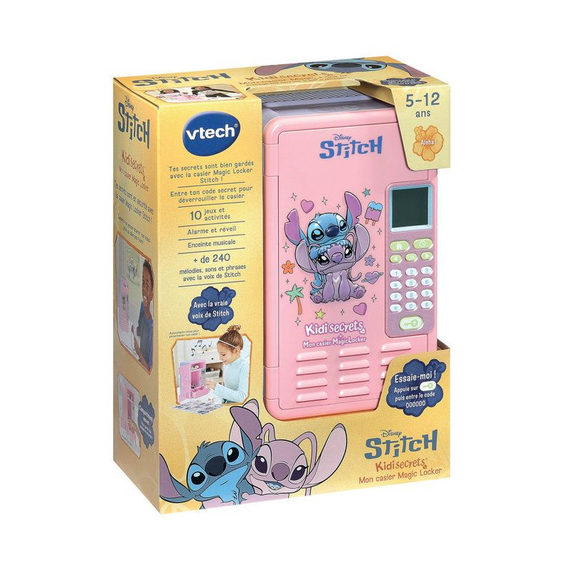 VTECH - STITCH - KIDISECRETS, MON CASIER MAGIC LOCKER ROSE - Rose