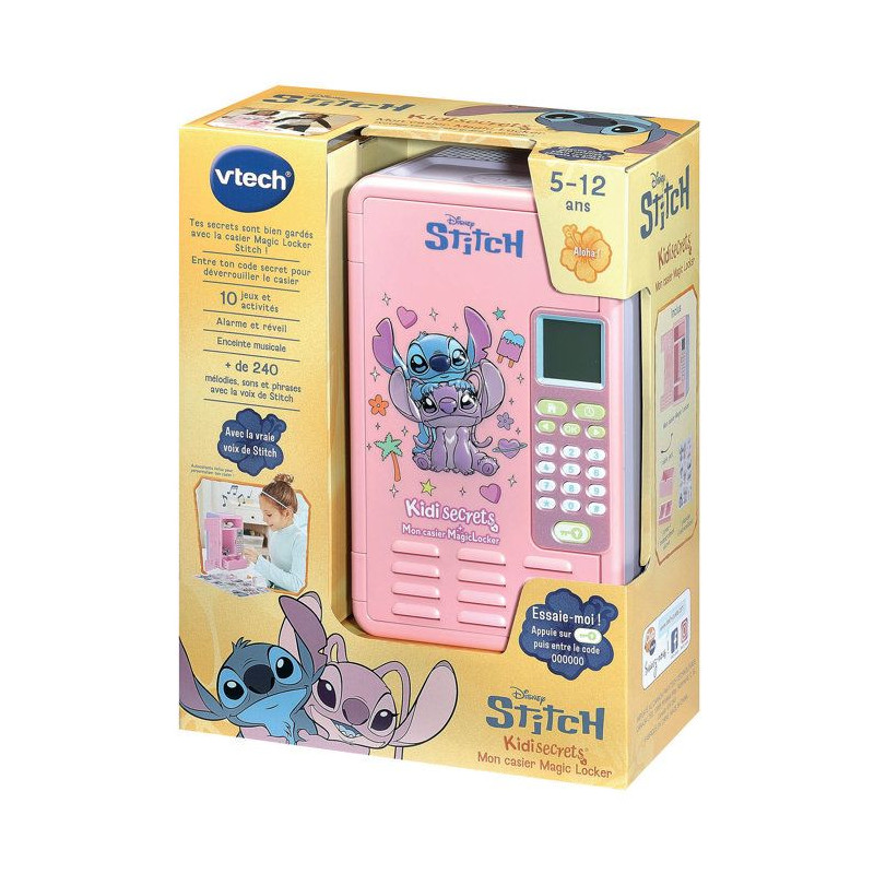 VTECH - STITCH - KIDISECRETS, MON CASIER MAGIC LOCKER ROSE - Rose