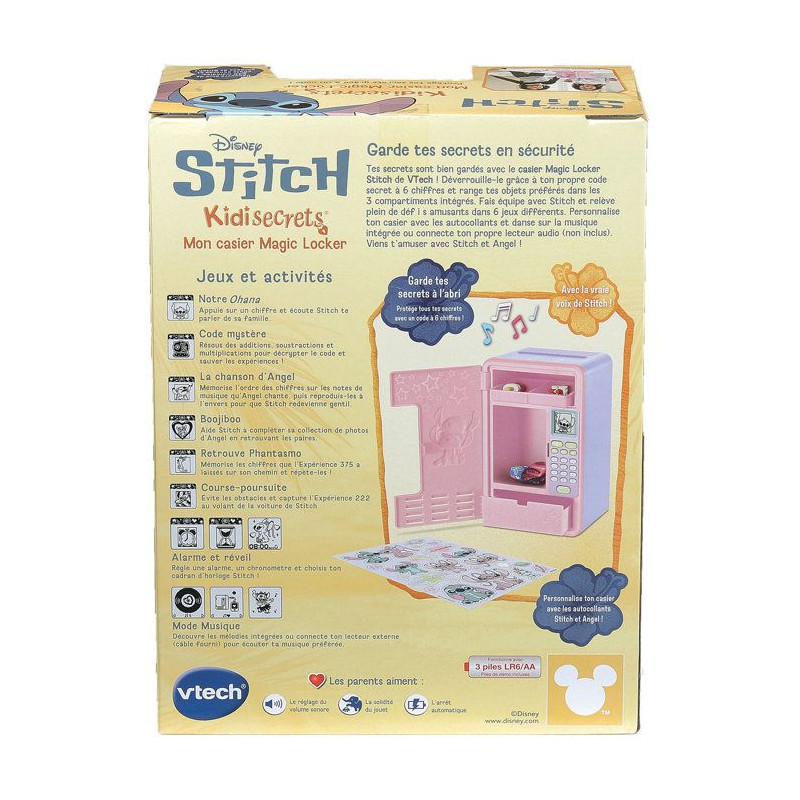 VTECH - STITCH - KIDISECRETS, MON CASIER MAGIC LOCKER ROSE - Rose