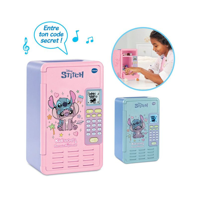 VTECH - STITCH - KIDISECRETS, MON CASIER MAGIC LOCKER ROSE - Rose
