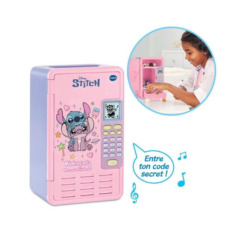 VTECH - STITCH - KIDISECRETS, MON CASIER MAGIC LOCKER ROSE - Rose