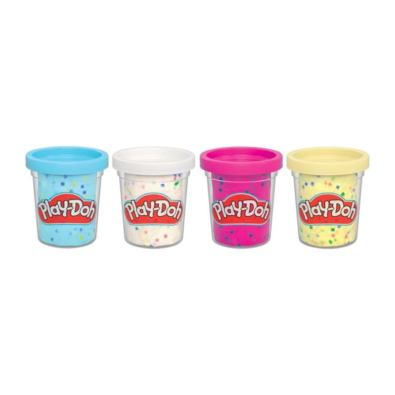 Play-Doh pack de 4 pots de pâte a modeler confettis - PLAY-DOH - G17