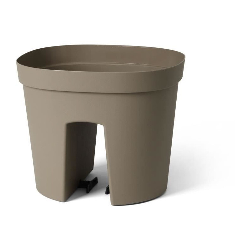 Balustrade pot - GARDEN ID Smile - Taupe 30 cm - Fits all balustrades