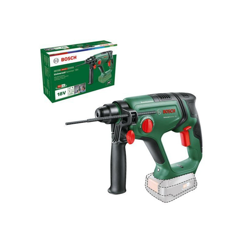 Hammer drill - BOSCH - UniversalHammer 18V - Cordless - 2 joules - SDS