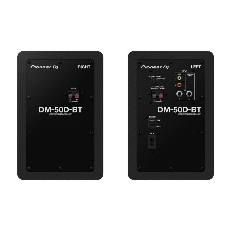 Pair of Pioneer DJ DM-50D-BT monitoring speakers - Bluetooth - Bass Re