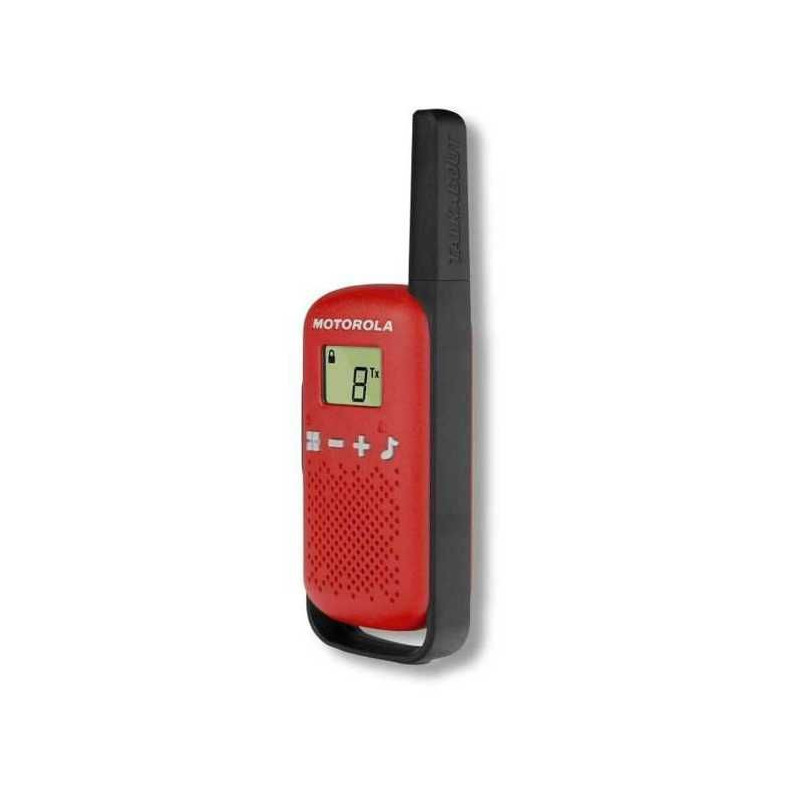 Motorola Red T42 Walkie Talkies - 4 km Range - 16 Channels - LCD Displ