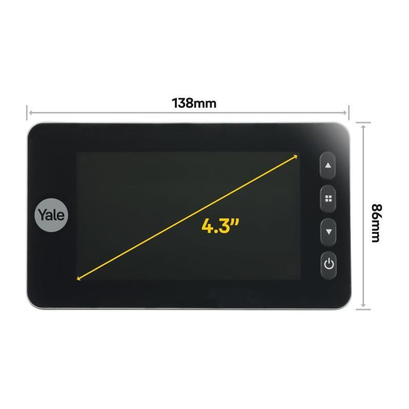 YALE Digital Peephole Photo / Video Recorder - 4.3 LCD Screen - For Do