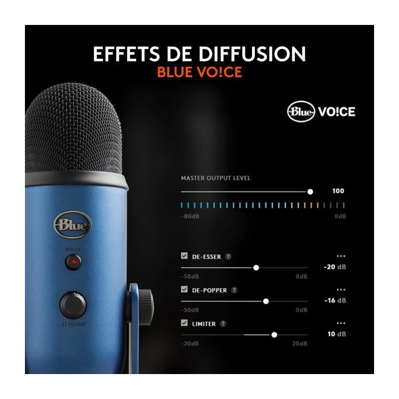 USB Microphone - Blue Yeti - For Recording, Streaming, Gaming, Podcast
