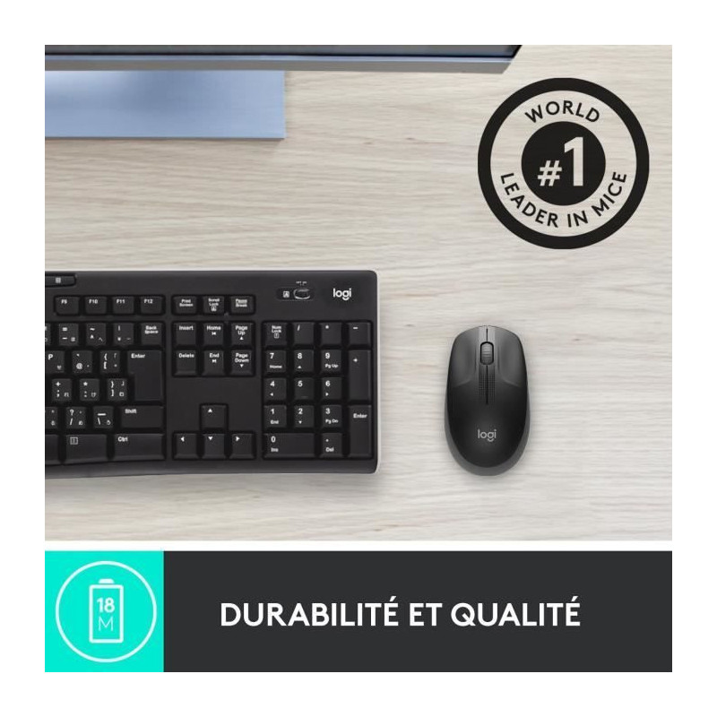 LOGITECH - M190 Wireless Mouse Black