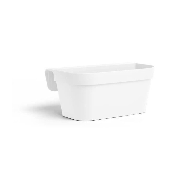 Planter + hook - GARDEN ID Star - White 50 x 21 cm - Easy fixing - Wat