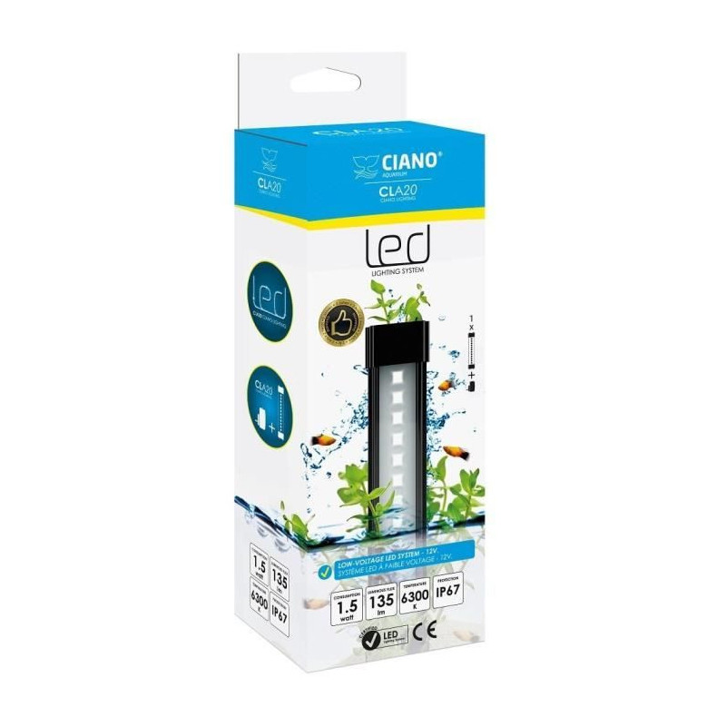 CIANO CLA60 PLANTS 8W led ramp + special transformer for plants for aq