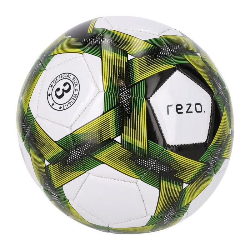 Soccer ball - REZO - PVC - Size 4 - Two-tone yellow - Durable