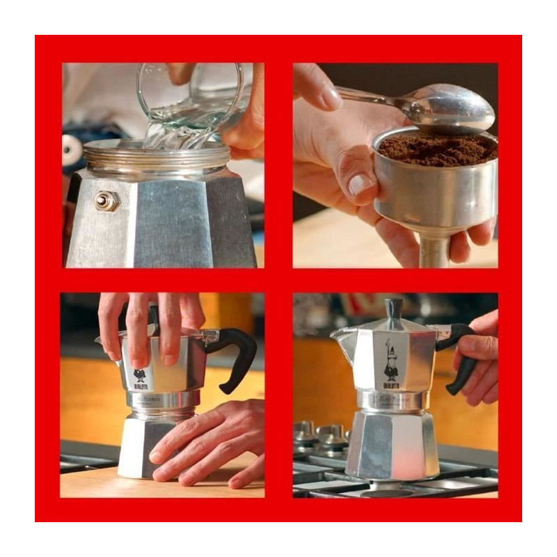 Italian coffee maker Bialetti - Moka Express - Aluminum - 4 cups
