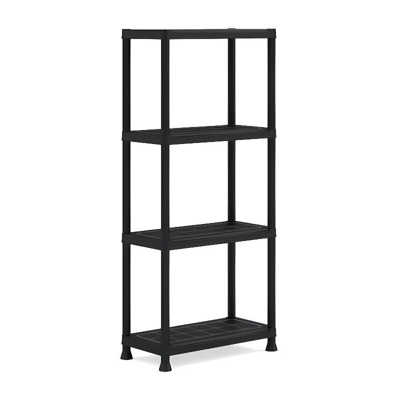 Keter | Etagere plus 60/4, Etageres, Noir, 60 x 30 x 135 cm