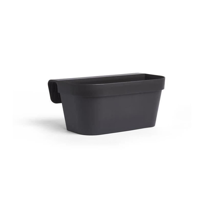 Planter + hook - GARDEN ID Star - Black-Anth 50 x 21 cm - Easy fixing