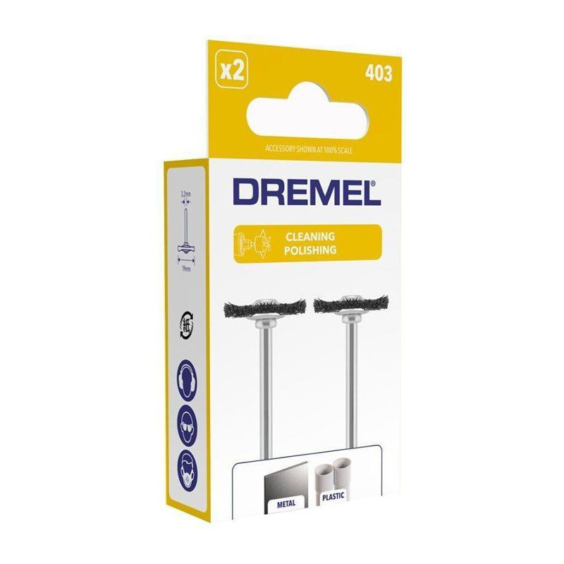 DREMEL set of 2 crown silk brushes