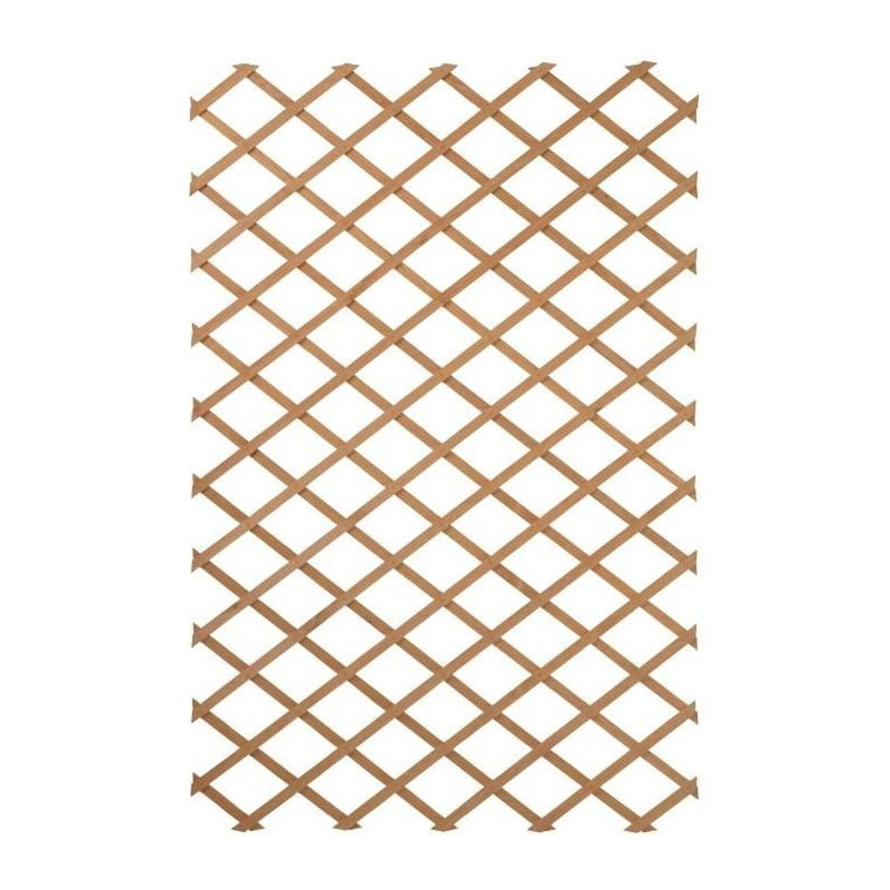 NATURE Extendable natural wood trellis 100x300cm - Brown