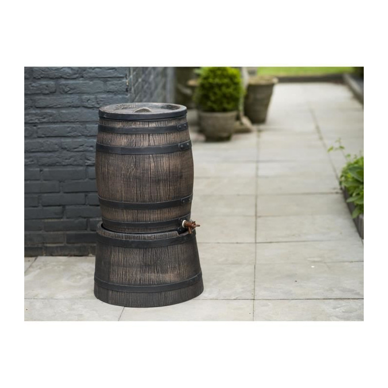 Barrel-shaped water collector - NATURE - Rotomoulded PE - 50 litres -