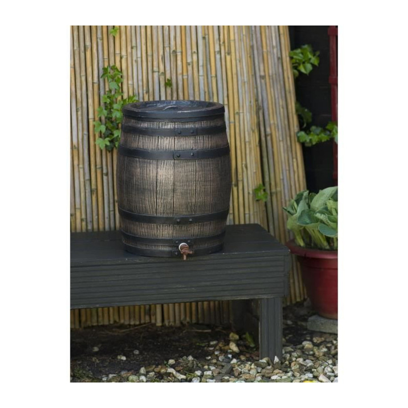 Barrel-shaped water collector - NATURE - Rotomoulded PE - 50 litres -