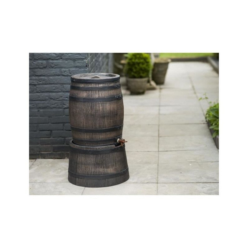 Barrel-shaped water collector - NATURE - In rotomolded PE - 120 liters