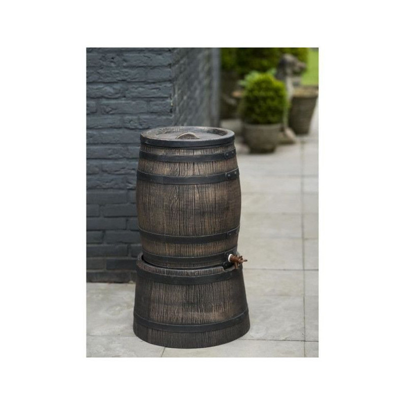 Barrel-shaped water collector - NATURE - In rotomolded PE - 120 liters
