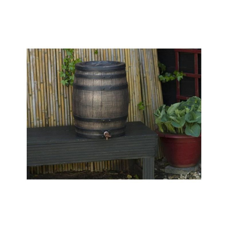Barrel-shaped water collector - NATURE - In rotomolded PE - 120 liters